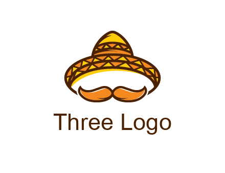 thick mustache and Mexican hat con
