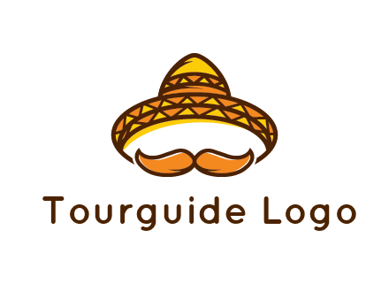 thick mustache and Mexican hat con