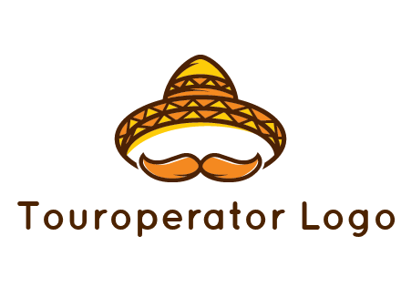 thick mustache and Mexican hat con