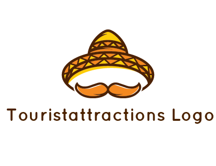 thick mustache and Mexican hat con