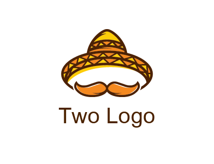 thick mustache and Mexican hat con