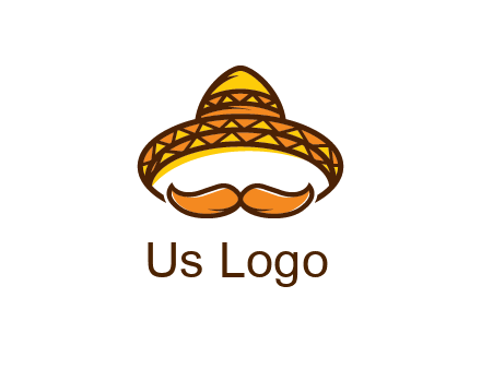 thick mustache and Mexican hat con
