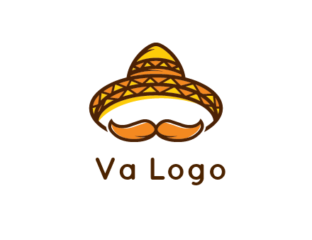 thick mustache and Mexican hat con