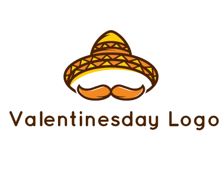 thick mustache and Mexican hat con