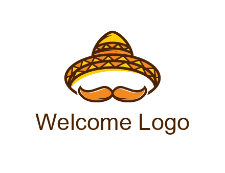 thick mustache and Mexican hat con