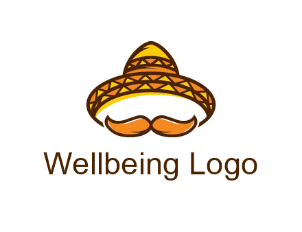 thick mustache and Mexican hat con