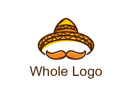 thick mustache and Mexican hat con