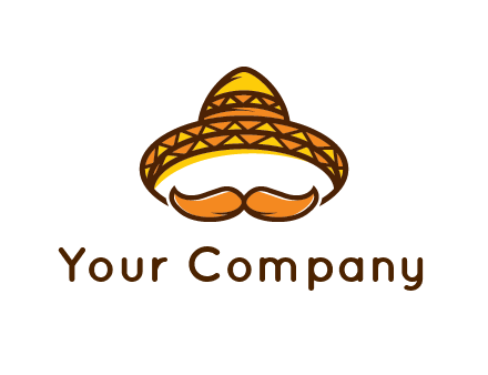 thick mustache and Mexican hat con