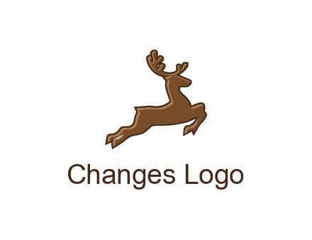 jumping reindeer icon
