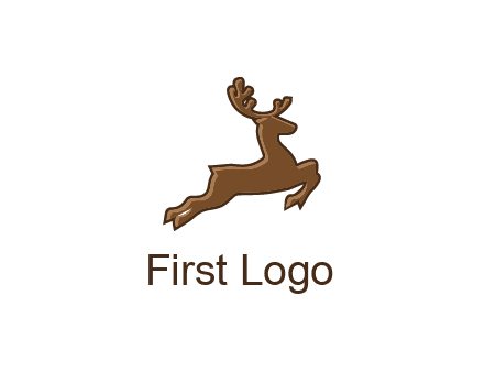 jumping reindeer icon