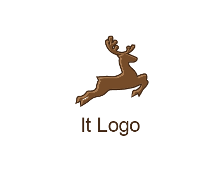 jumping reindeer icon
