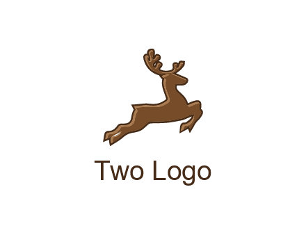 jumping reindeer icon