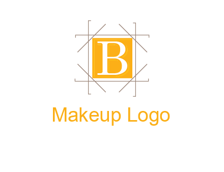 letter B inside square and frame logo