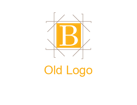 letter B inside square and frame logo