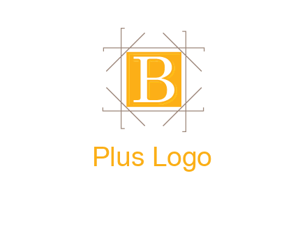 letter B inside square and frame logo