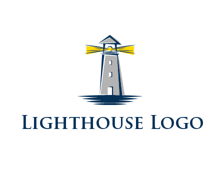 lighthouse and sea illustration