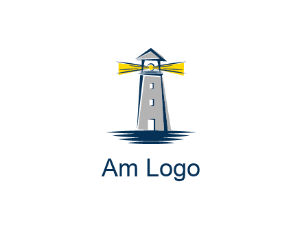 lighthouse and sea illustration