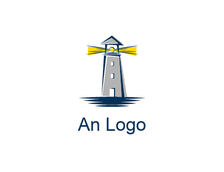 lighthouse and sea illustration