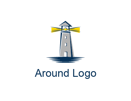 lighthouse and sea illustration