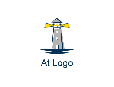 lighthouse and sea illustration