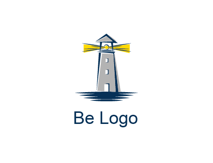 lighthouse and sea illustration