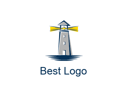 lighthouse and sea illustration