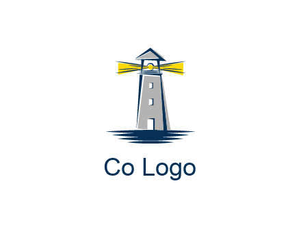 lighthouse and sea illustration