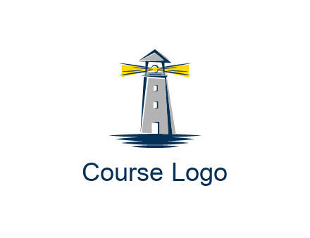 lighthouse and sea illustration