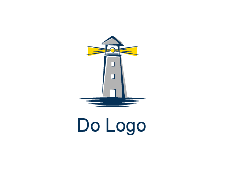lighthouse and sea illustration