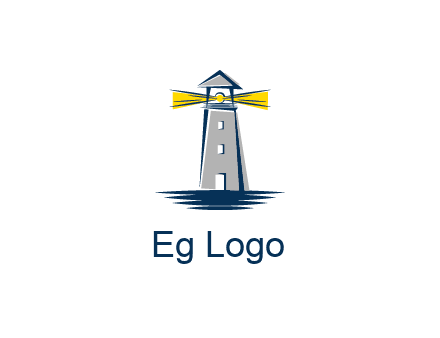 lighthouse and sea illustration