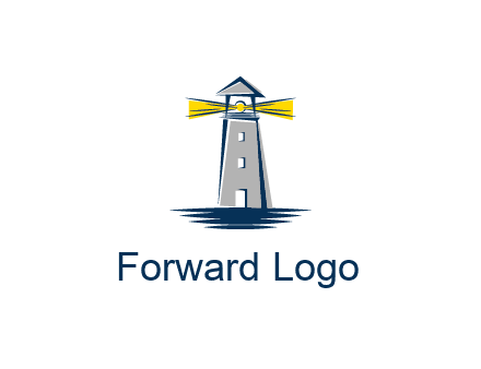 lighthouse and sea illustration