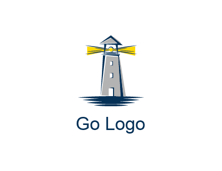 lighthouse and sea illustration