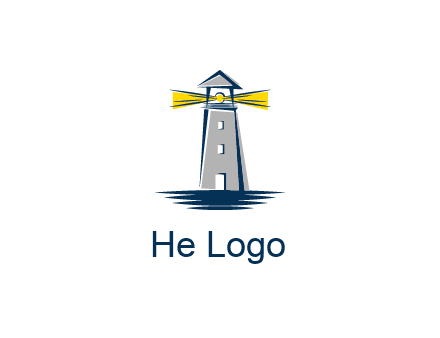lighthouse and sea illustration