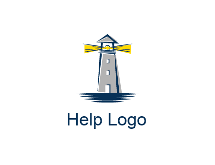 lighthouse and sea illustration