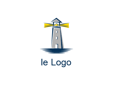lighthouse and sea illustration