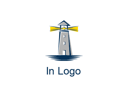 lighthouse and sea illustration