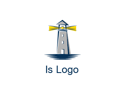 lighthouse and sea illustration
