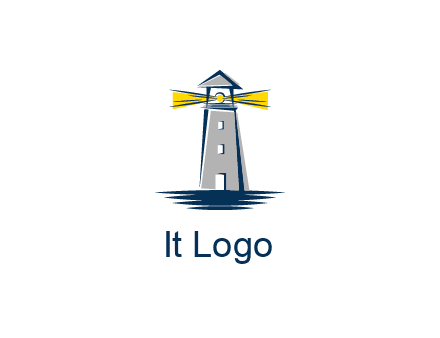 lighthouse and sea illustration