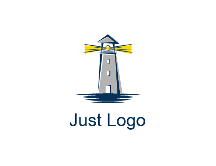 lighthouse and sea illustration