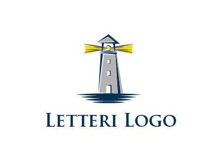 lighthouse and sea illustration
