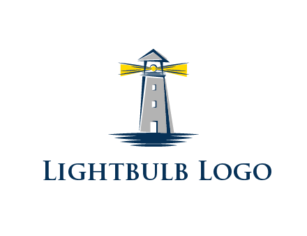lighthouse and sea illustration