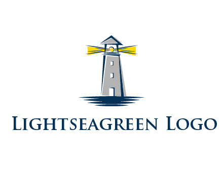 lighthouse and sea illustration