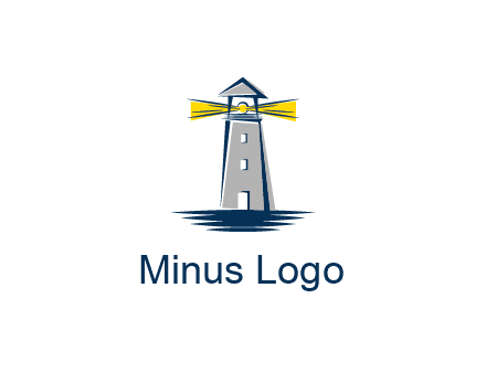 lighthouse and sea illustration