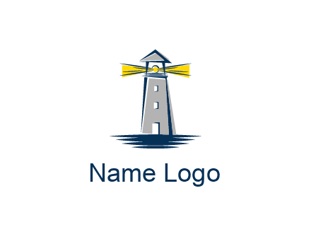 lighthouse and sea illustration