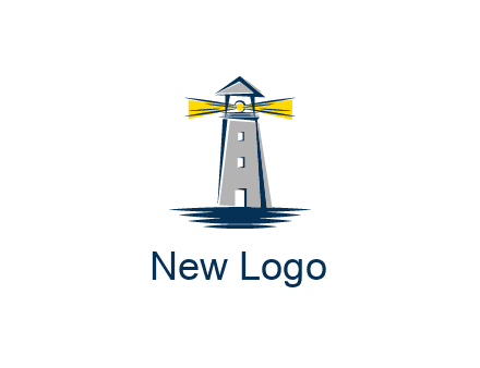 lighthouse and sea illustration