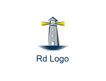 lighthouse and sea illustration