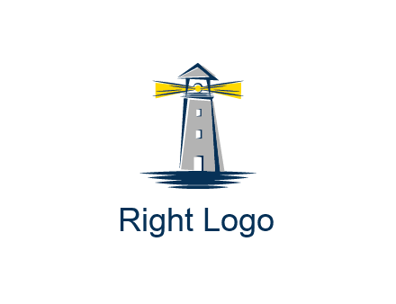 lighthouse and sea illustration