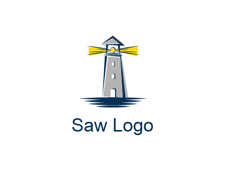 lighthouse and sea illustration
