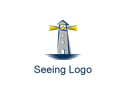 lighthouse and sea illustration