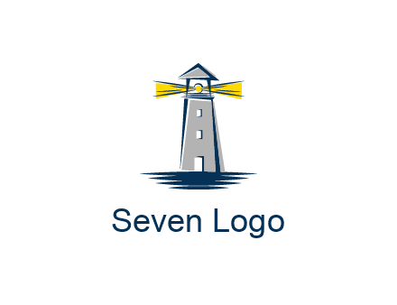 lighthouse and sea illustration